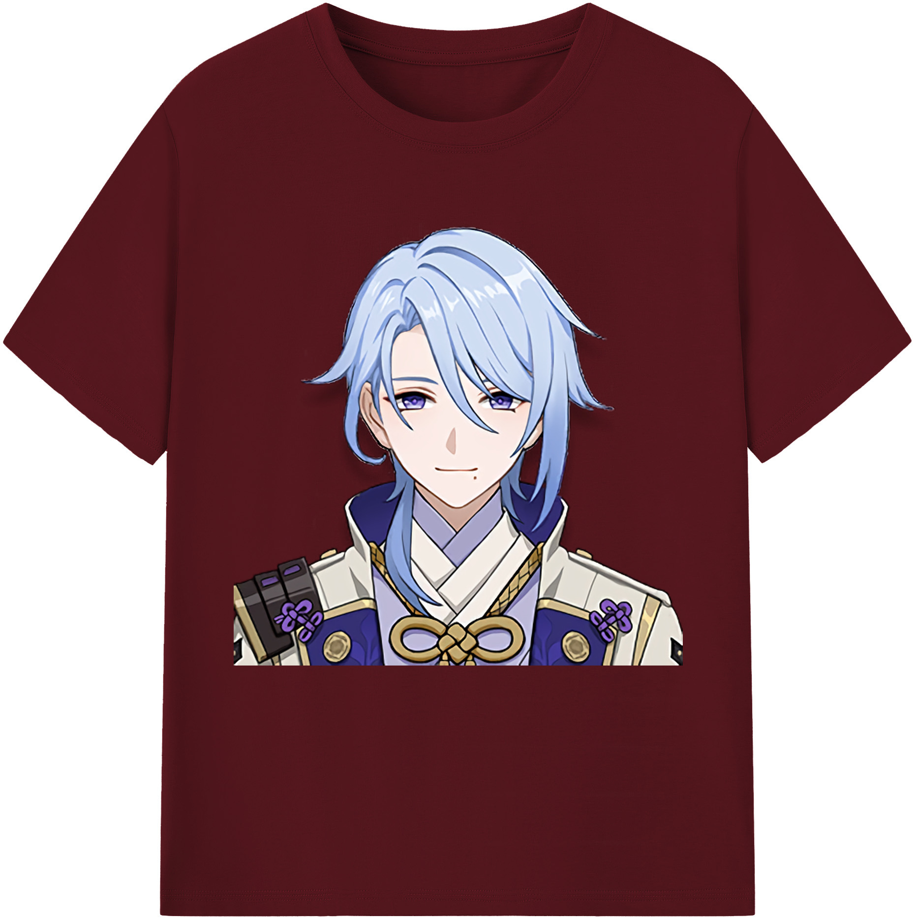 げんし神 神里綾人 かみさとあやと genshin Kamisato Ayato 綿100％半袖Tシャツ（フロントプリント）